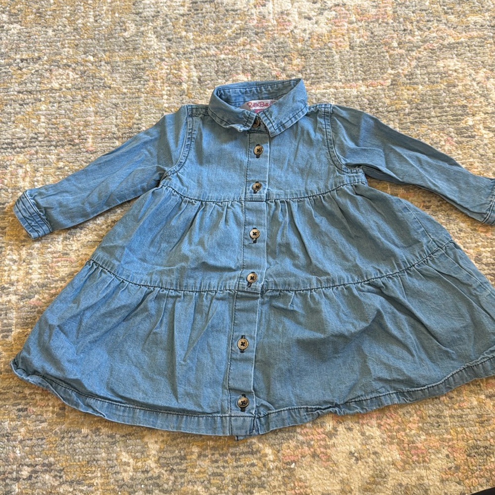 Ruffle Butts Denim Dress 6-12m